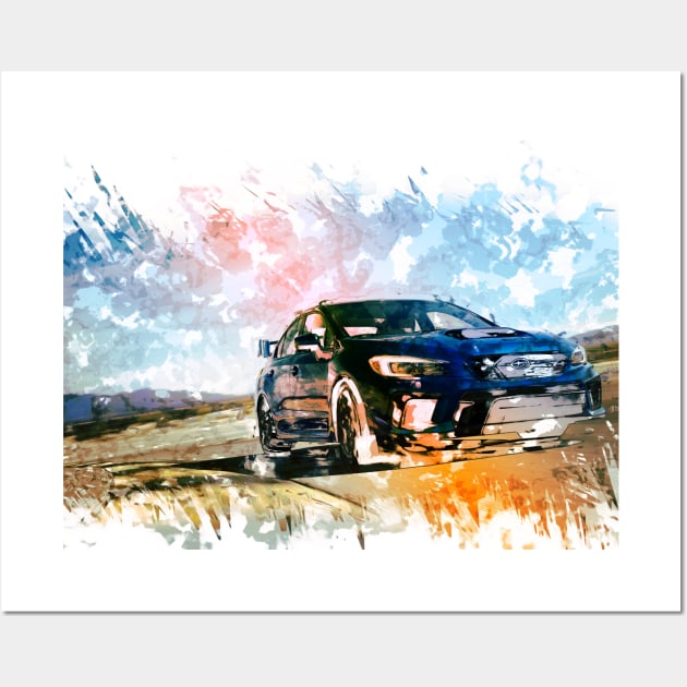 Subaru WRX STI Wall Art by 5thmonkey